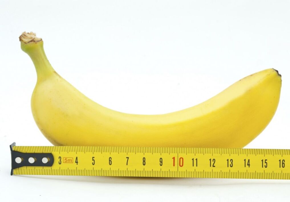 A medida do plátano simboliza a medida do pene despois dunha operación de ampliación